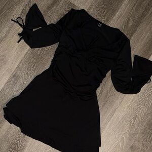 SHEIN Black Long Sleeve Dress